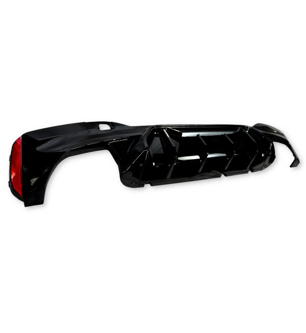 REAR DIFFUSER M5 COMPETITION STYLE GLOSS BLACK FOR BMW 5 SERIES G30 2017-2021 - Image 2