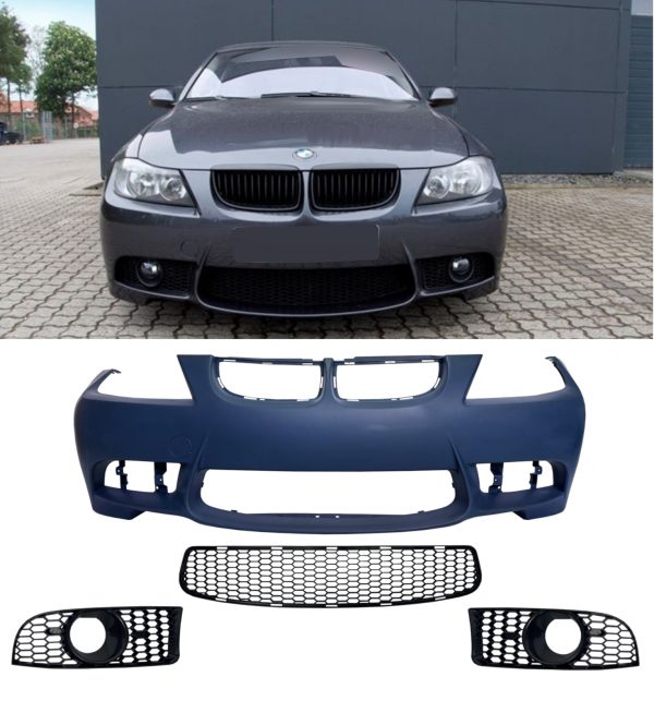 FRONT BUMPER M3 LOOK PRIMED FOR BMW 3 SERIES E90 PRE LCI 2005-2008
