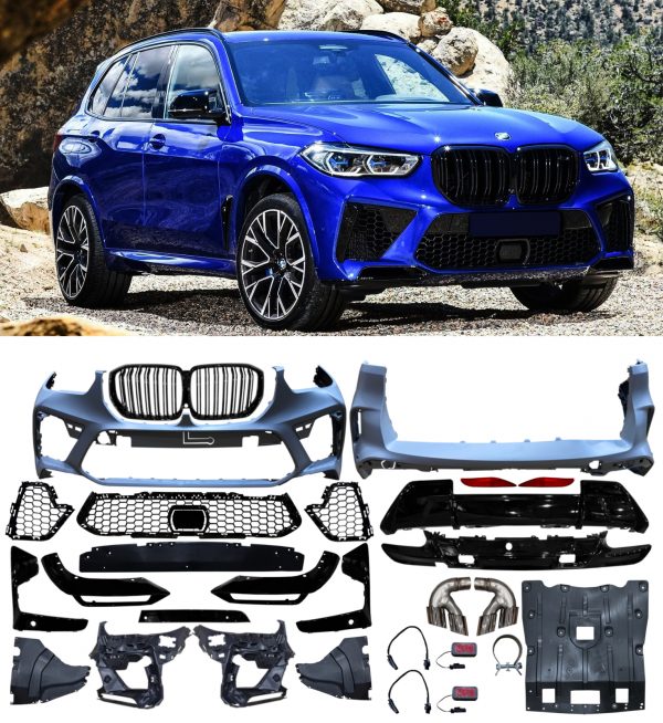 FRONT AND REAR BUMPER FULL BODY KIT F95 X5M CONVERSION KIT PRIMED FOR BMW X5 G05