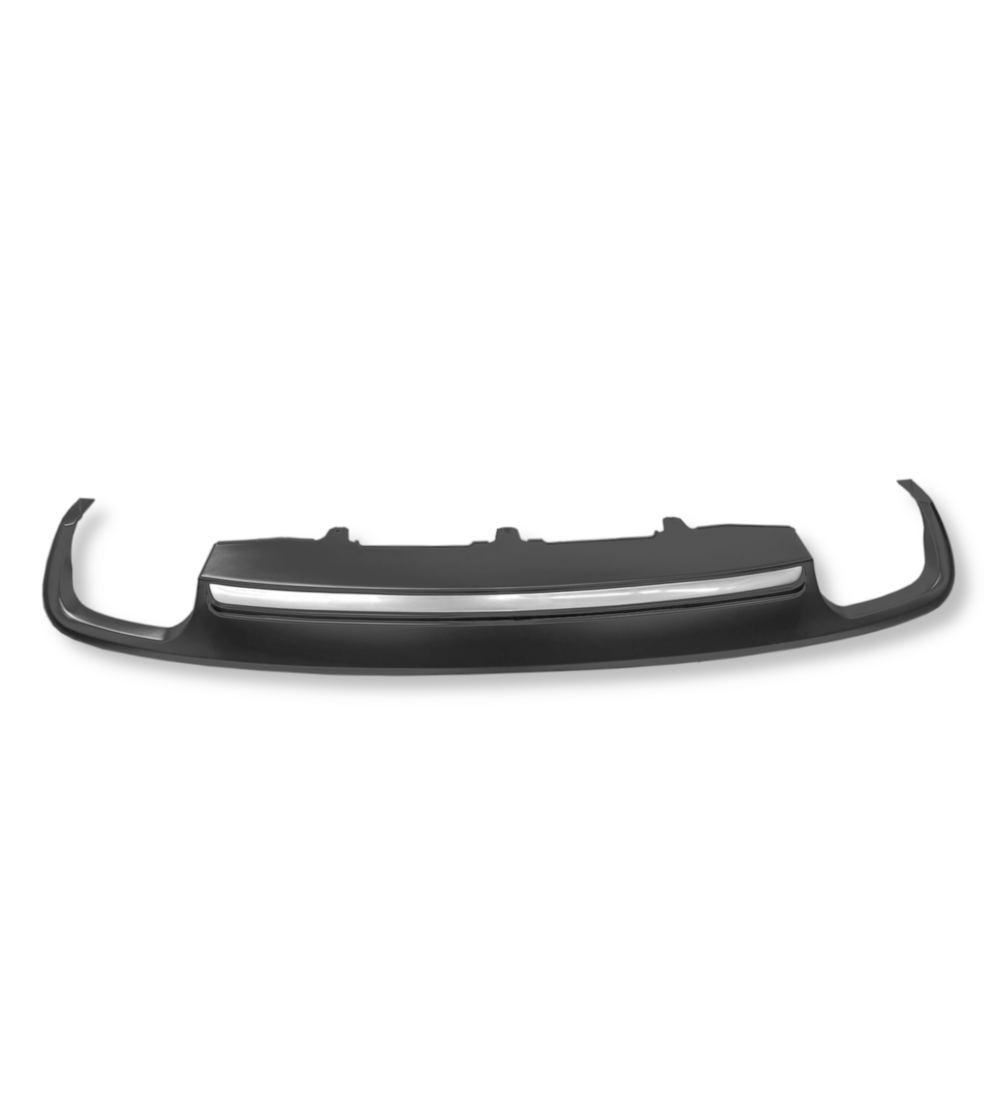 REAR DIFFUSER WITH SILVER STRIP S6 LOOK MATTE BLACK FOR AUDI A6 C7 2012-2015 - Image 3