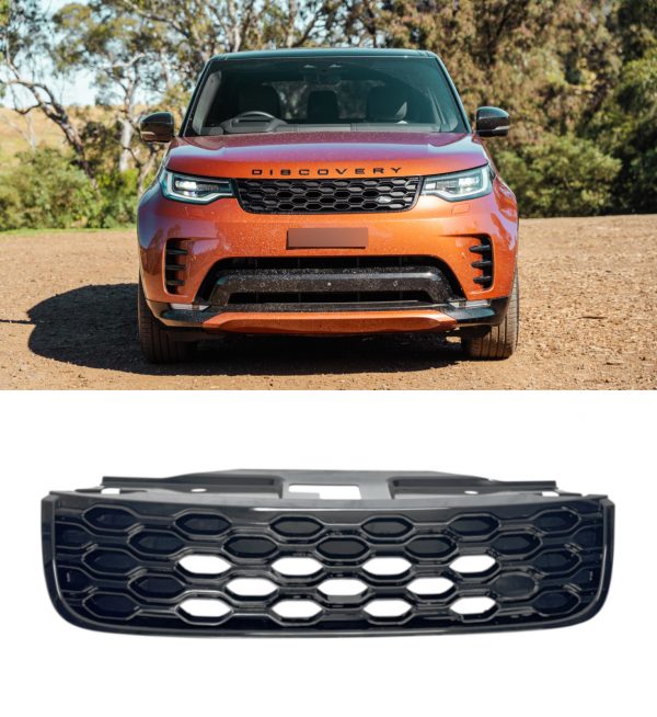 FRONT GRILLE DYNAMIC 2020 LOOK GLOSS BLACK FOR LAND ROVER DISCOVERY 5 L462 2017+