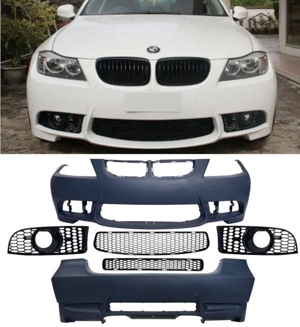 FRONT & REAR BUMPER BODY KIT E90 M3 LOOK PRIMED FOR BMW 3 SERIES E90 PRE LCI 2005-2008