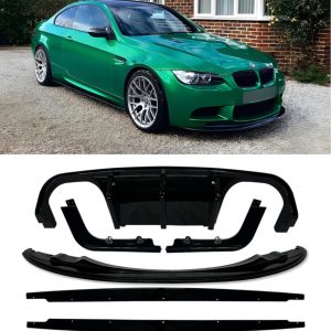 REAR DIFFUSER M SPORT KIT GLOSS BLACK FOR BMW 3 SERIES E92 E93 M3 2007-2011