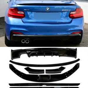 FRONT SPLITTER M PERFORMANCE BODY KIT GLOSS BLACK FOR BMW 2 SERIES F22 F23