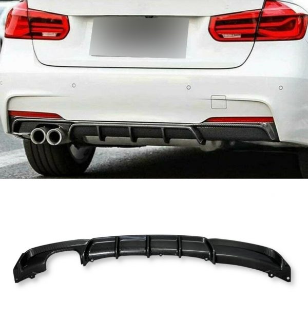 REAR DIFFUSER M PERFORMANCE STYLE CARBON LOOK FOR BMW 3 SERIES F30 F31 2012-2018