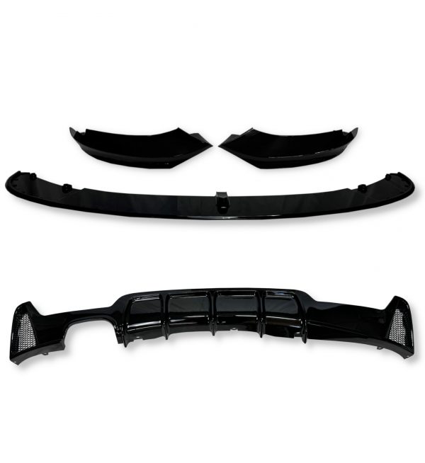 FRONT LIP SPLITTER M PERFORMANCE BODY KIT GLOSS BLACK FOR BMW 4 SERIES F32 - Image 2
