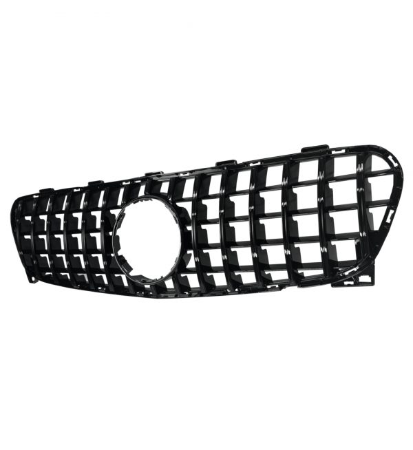 FRONT GRILLE PANAMERICANA GT STYLE GLOSS BLACK FOR MERCEDES GLA CLASS X156 2018+ - Image 2