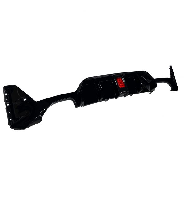 REAR DIFFUSER F1 LIGHT & TAILPIPES GLOSS BLACK FOR BMW 3 SERIES G20 LCI 2022+ - Image 3