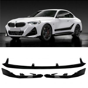 FRONT SPLITTER LIP SPOILER GLOSS BLACK FOR BMW 2 SERIES G42 G43 2 DOOR 2022+