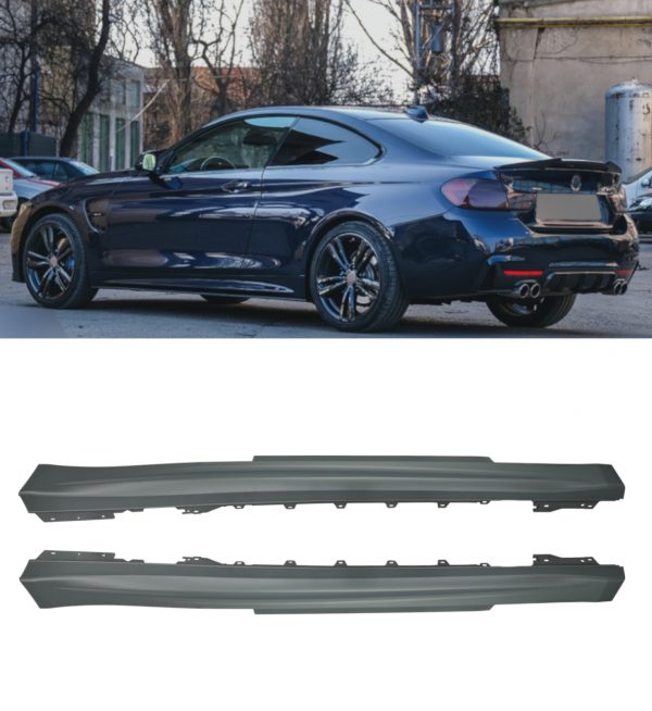SIDE SKIRTS BLADES M SPORT STYLE PRIMED FOR BMW 4 SERIES F32 F33 F36 2013-2020