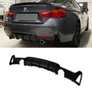 BMW 4 SERIES F32 F33 F36 M SPORT PERFORMANCE REAR DIFFUSER VALANCE GLOSS BLACK