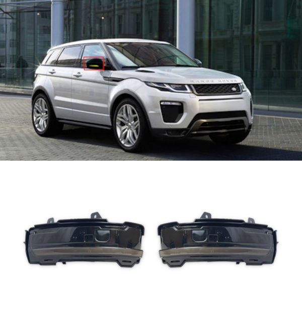 SIDE WING MIRROR SEQUENTIAL INDICATOR LIGHTS SMOKED FOR RANGE ROVER EVOQUE 2019+