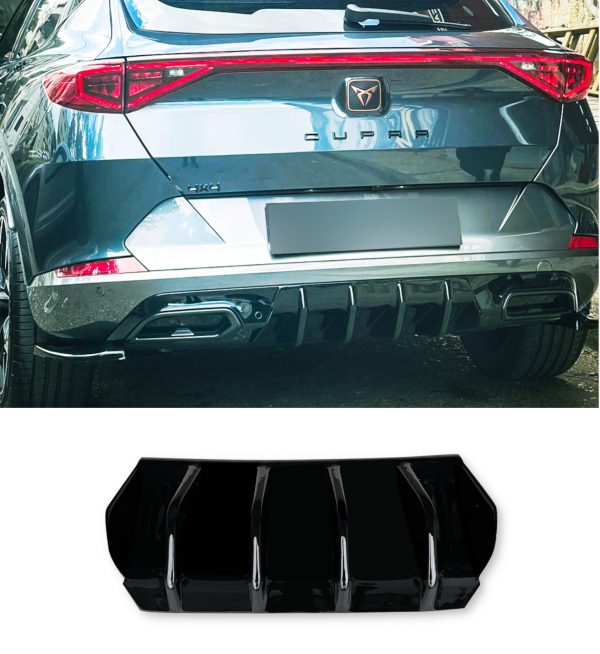 REAR DIFFUSER VALANCE GLOSS BLACK FOR CUPRA FORMENTOR 2020+