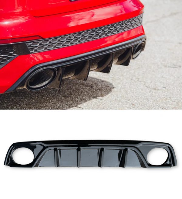 REAR DIFFUSER VALANCE GLOSS BLACK FOR AUDI RS3 SALOON 8Y 2020+