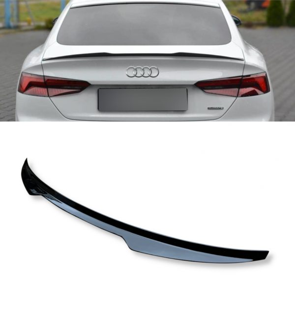 REAR SPOILER GLOSS BLACK FOR AUDI A5 S-LINE COUPE SPORTBACK 2017+ - Image 2