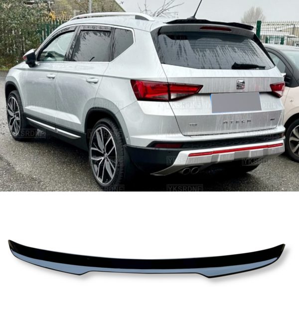 REAR SPOILER ROOF SPOILER WING GLOSS BLACK FOR SEAT ATECA MK1 2018+