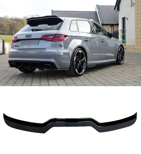 REAR ROOF SPOILER GLOSS BLACK FOR AUDI RS3 8V SPORTBACK HATCHBACK 2013-2020