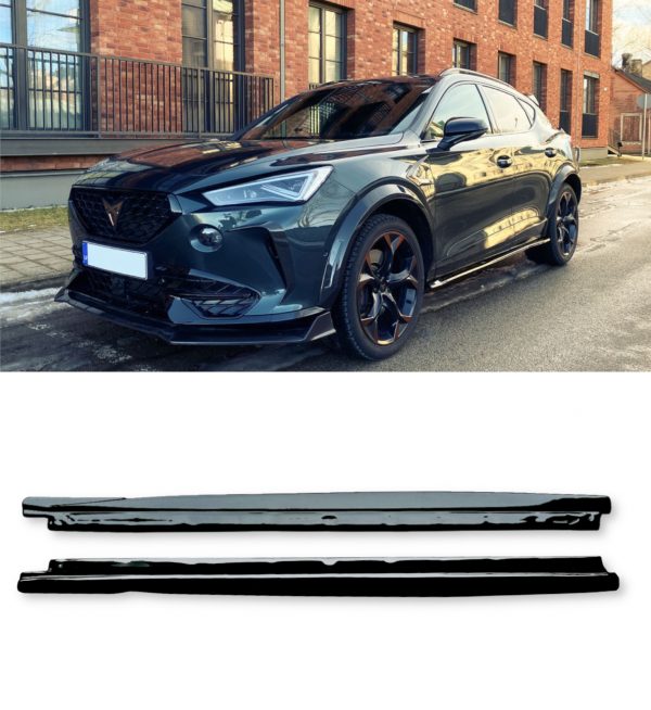 SIDE SKIRTS EXTENSION BLADES GLOSS BLACK FOR CUPRA FORMENTOR 2020+
