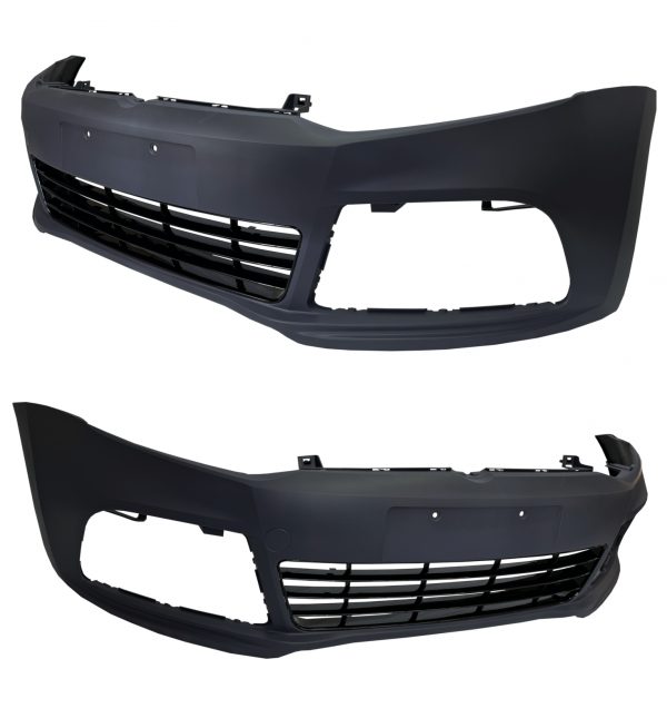 FRONT BUMPER GRILLE DIFFUSER FULL BODY KIT R20 LOOK PRIMED FOR VW POLO 2010-2017 - Image 3