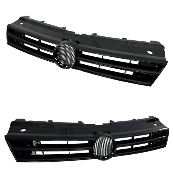 FRONT BUMPER GRILLE DIFFUSER FULL BODY KIT R20 LOOK PRIMED FOR VW POLO 2010-2017 - Image 5