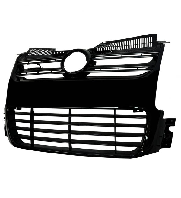 FRONT BUMPER WITH GRILLE R32 LOOK GLOSS BLACK FOR VW GOLF MK5 2003-2009 - Image 4