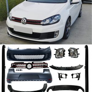 FRONT BUMPER DIFFUSER SIDE SKIRT FULL BODY KIT GTI LOOK PRIMED FOR VW GOLF MK6