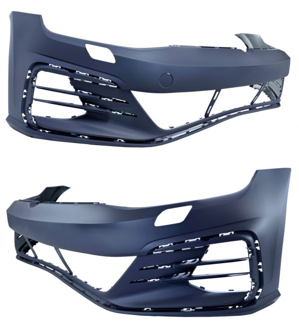 FRONT BUMPER DIFFUSER SKIRT FULL BODY KIT MK7.5 GTI LOOK PRIMED FOR VW GOLF MK7 - Image 2