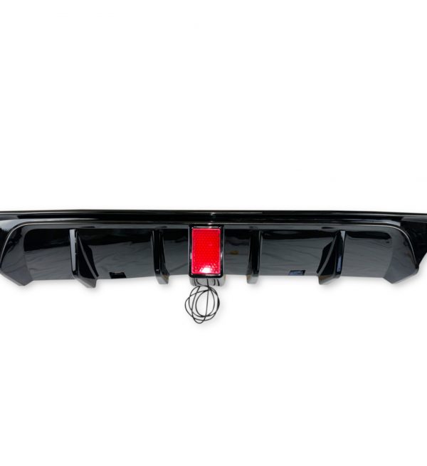 REAR DIFFUSER WITH F1 LIGHT GTI TCR LOOK GLOSS BLACK FOR VW GOLF MK7.5 2017-2020 - Image 4