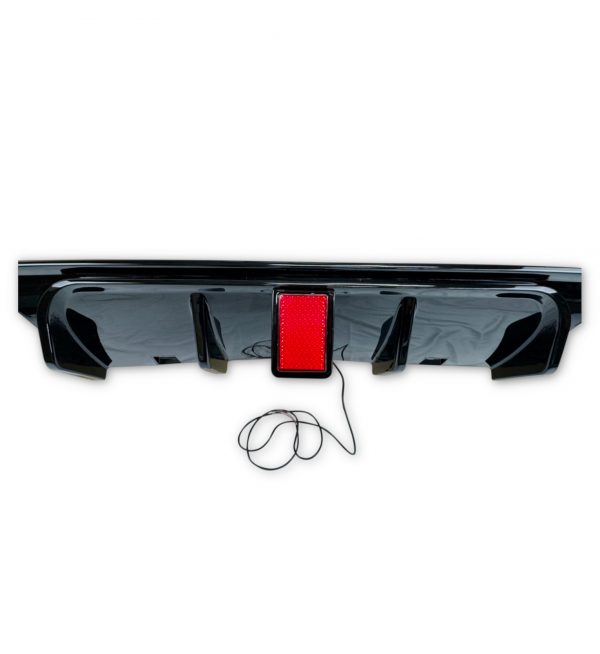 REAR DIFFUSER QUAD EXHAUST TCR LOOK GLOSS BLACK FOR VW GOLF MK7.5 2017-2021 - Image 4