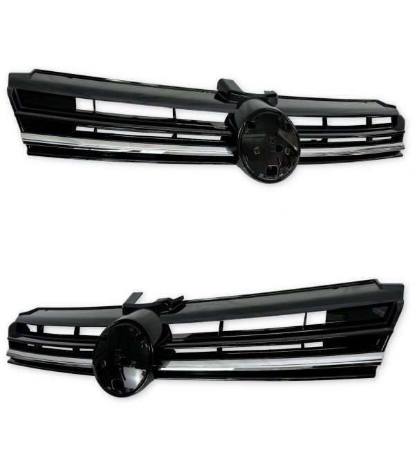 FRONT BUMPER GRILLE DIFFUSER FULL BODY KIT R LOOK PRIMED FOR VW GOLF MK7.5 - Image 3