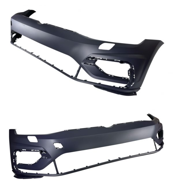 FRONT BUMPER GRILLE DIFFUSER FULL BODY KIT R LOOK PRIMED FOR VW GOLF MK7.5 - Image 5