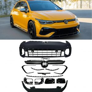 FRONT BUMPER GRILLE BODY KIT R LOOK PRIMED FOR VW GOLF MK8 2020+
