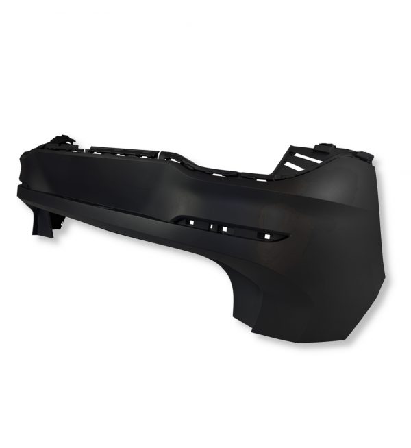 REAR BUMPER & DIFFUSER WITH TAILPIPES R LOOK GLOSS BLACK FOR VW GOLF MK8 2020+ - Image 2