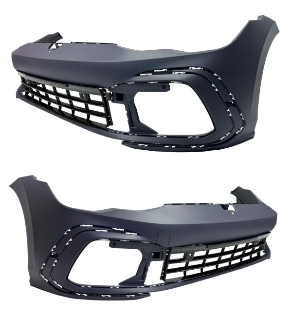 FRONT BUMPER GRILLE DIFFUSER FULL BODY KIT GOLF R LOOK PRIMED FOR VW GOLF MK8 - Image 2