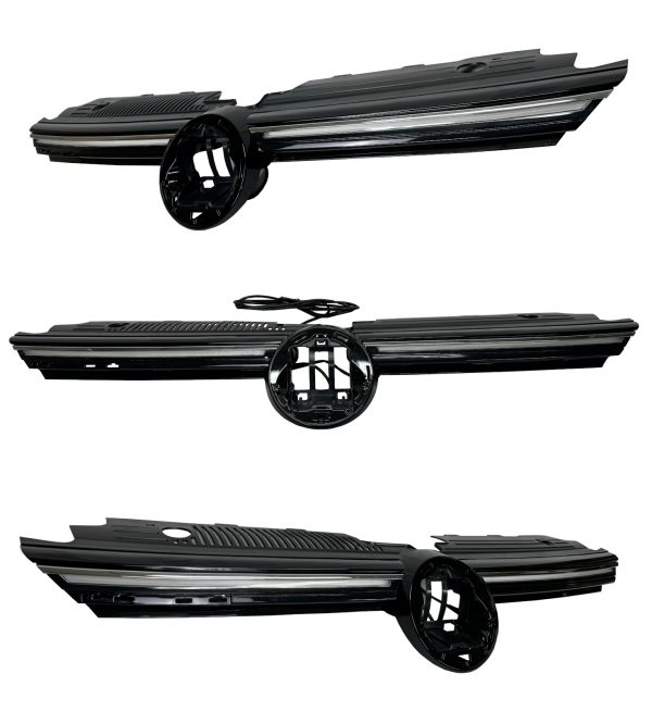 FRONT BUMPER GRILLE DIFFUSER FULL BODY KIT GOLF R LOOK PRIMED FOR VW GOLF MK8 - Image 3