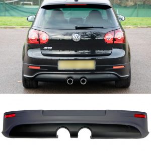 REAR BUMPER WITH DIFFUSER R32 LOOK GLOSS BLACK FOR VW GOLF MK5 2004-2009