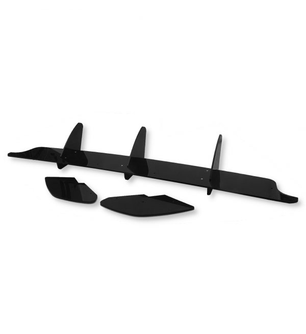 REAR DIFFUSER ADD ON FINS GLOSS BLACK FOR VW GOLF MK6 GTI 2009-2012 - Image 2