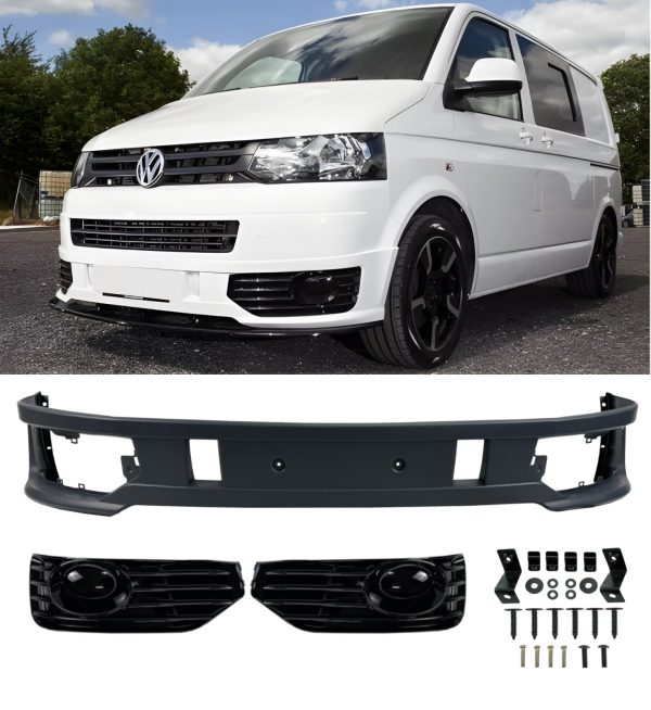 FRONT LOWER BUMPER PRIMED FOR VW TRANSPORTER T5 SPORTLINE 2010+