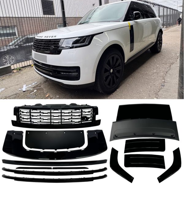 FRONT GRILLE FULL BLACK PACK KIT GLOSS BLACK FOR RANGE ROVER VOGUE L460 2023+