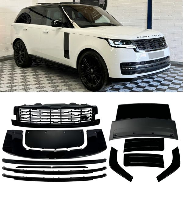 FRONT GRILLE FULL BLACK PACK KIT GLOSS BLACK FOR RANGE ROVER VOGUE L460 2023+