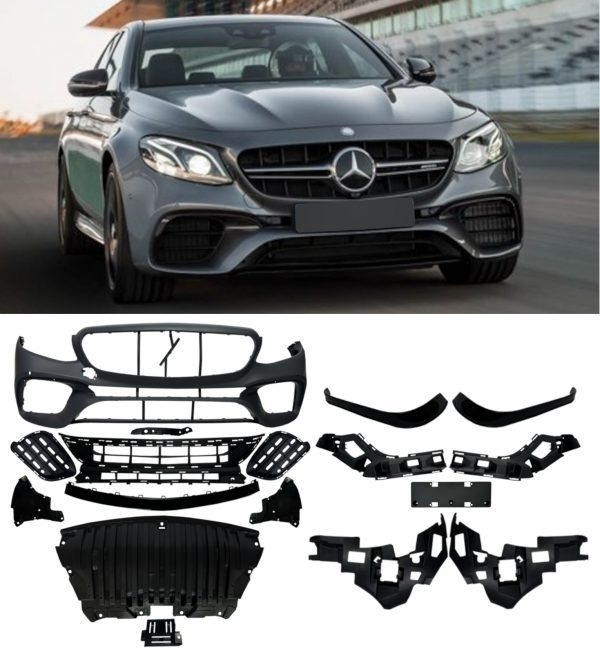 FRONT BUMPER BODY KIT E63 LOOK PRIMED FOR MERCEDES-BENZ E CLASS W213 2016-2019