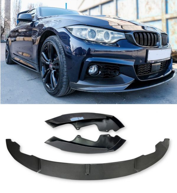 FRONT SPLITTER M PERFORMANCE CARBON LOOK FOR BMW 4 SERIES F32/33/36 2013-2020