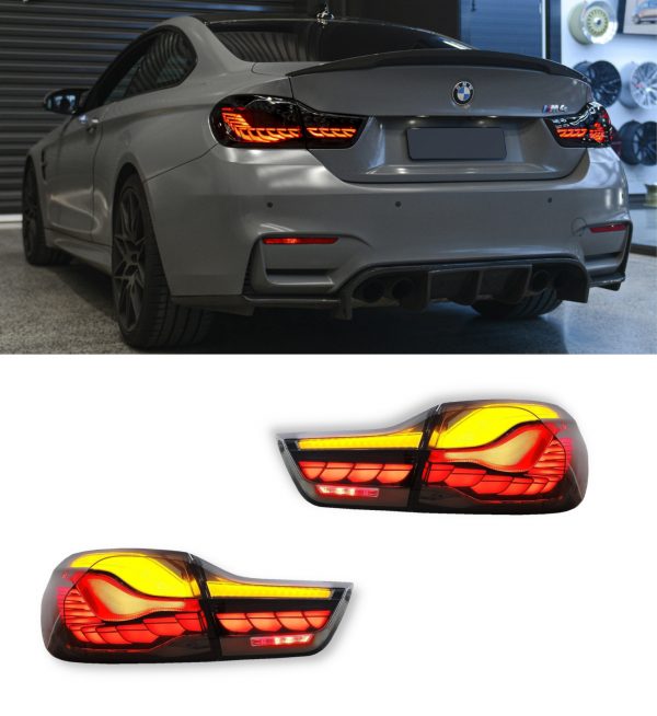 REAR DYNAMIC SEQUENTIAL INDICATOR DRAGON SCALE TAILLIGHT FOR BMW 4 SERIES M4 13+