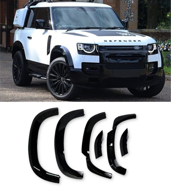 WHEEL ARCHES FENDER FLARES GLOSS BLACK FOR LAND ROVER DEFENDER L663 110 2020+