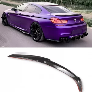 REAR BOOT SPOILER LIP V STYLE REAL CARBON FIBRE FOR BMW 6 SERIES F06 2011-2018