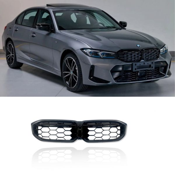 FRONT GRILLE DIAMOND STYLE BLACK FOR BMW 3 SERIES G20 G21 LCI 2021+