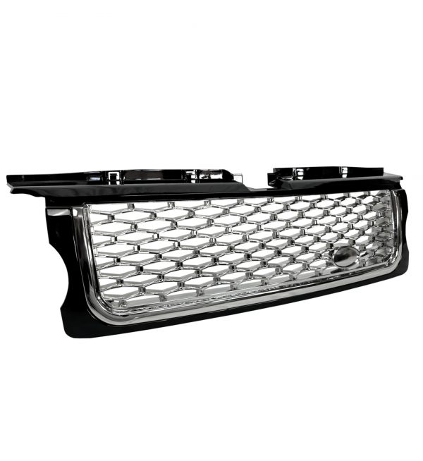 FRONT GRILLE GLOSS BLACK CHROME FOR RANGE ROVER SPORT L320 PRE-FACELIFT 2005-09 - Image 3