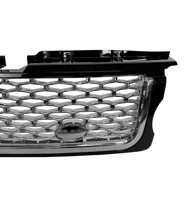 FRONT GRILLE GLOSS BLACK CHROME FOR RANGE ROVER SPORT L320 PRE-FACELIFT 2005-09 - Image 4