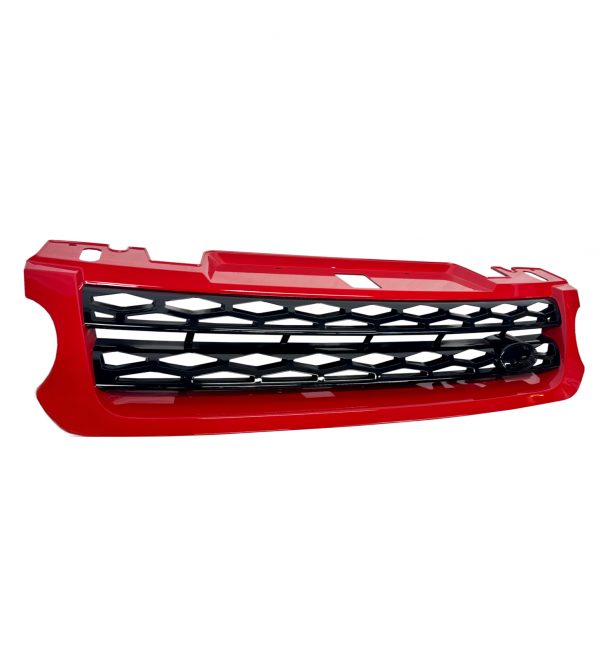 FRONT GRILLE GLOSS RED AND BLACK FOR RANGE ROVER SPORT L494 2014+ - Image 3