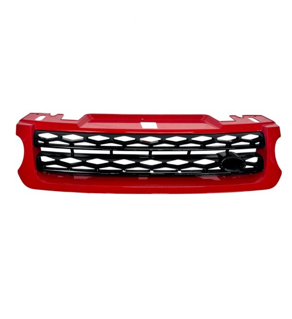 FRONT GRILLE GLOSS RED AND BLACK FOR RANGE ROVER SPORT L494 2014+
